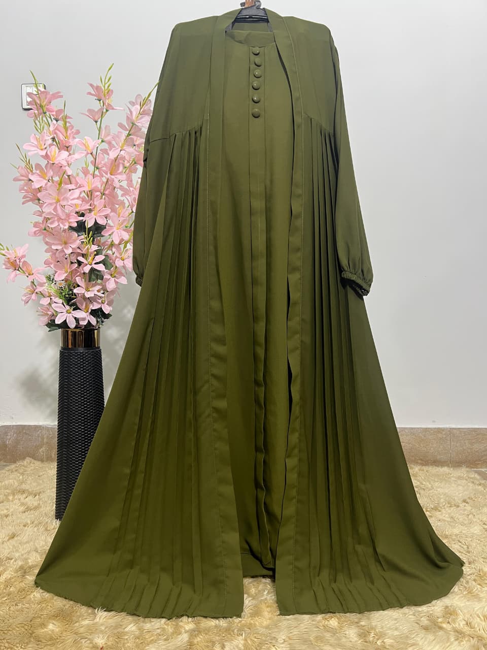 Premium 5-Piece Abaya Set with Inner, Upper, Dupatta, Belt & Niqab