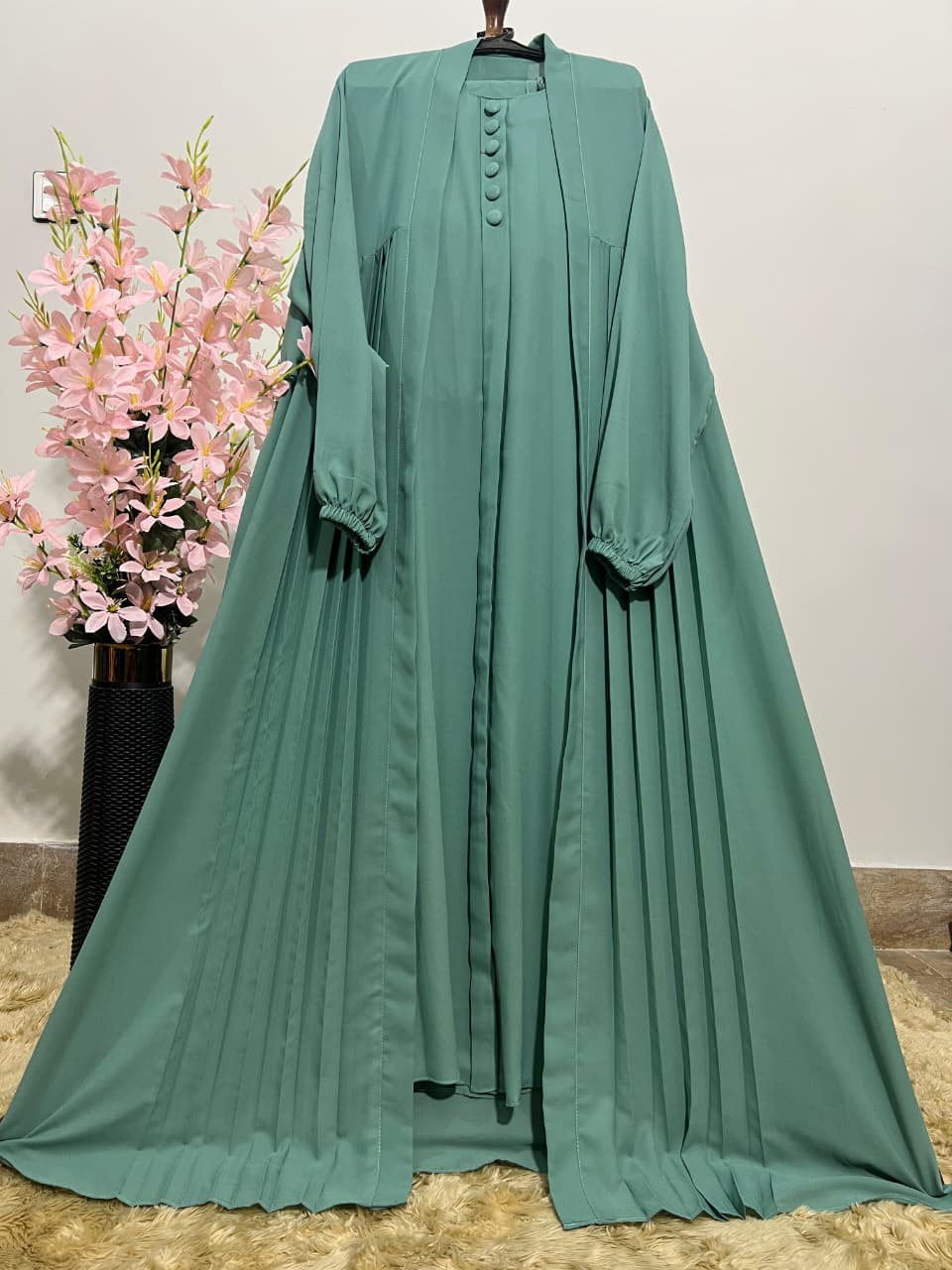 Premium 5-Piece Abaya Set with Inner, Upper, Dupatta, Belt & Niqab