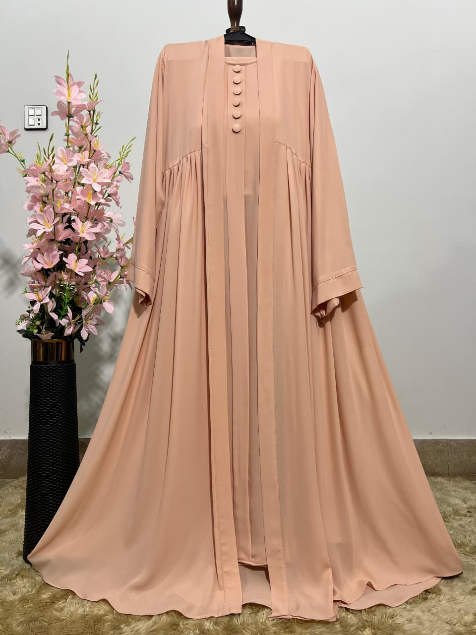 Premium 5-Piece Abaya Set with Inner, Upper, Dupatta, Belt & Niqab