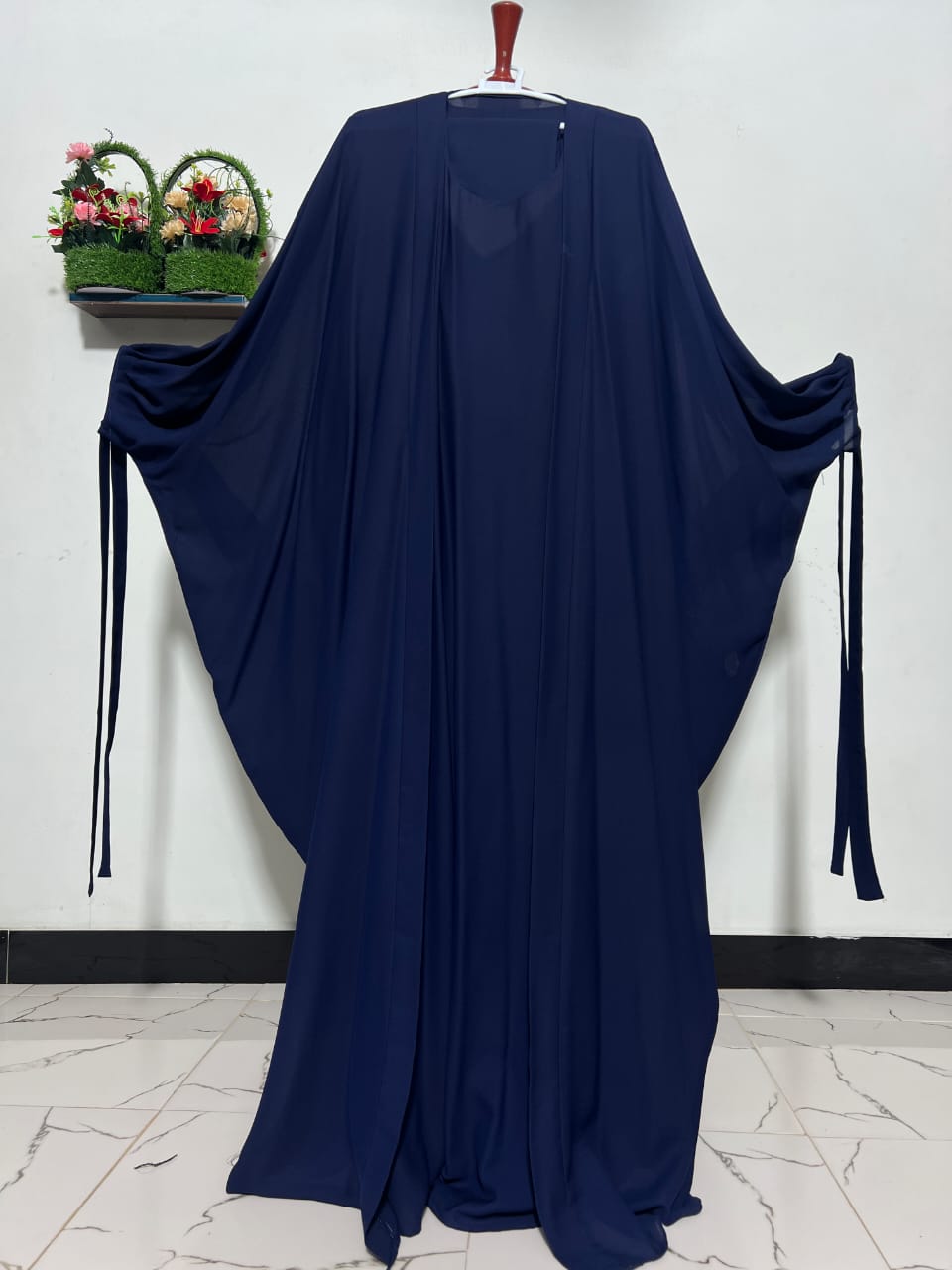 Elegant 4-Piece Abaya Set – Upper, Inner, Scarf & Niqab