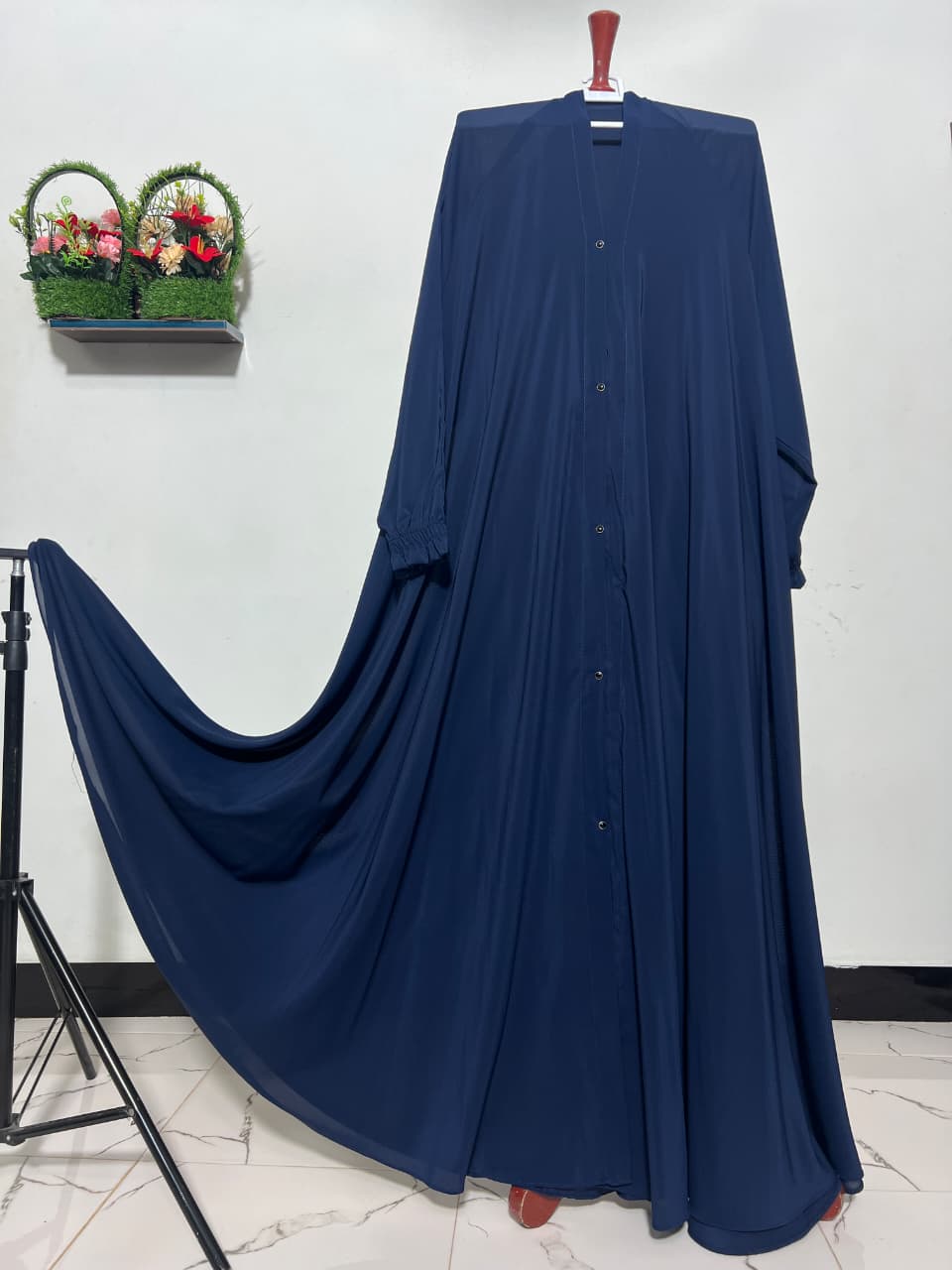 Modest 2-Piece Abaya & Dupatta – Malai Georgette Fabric