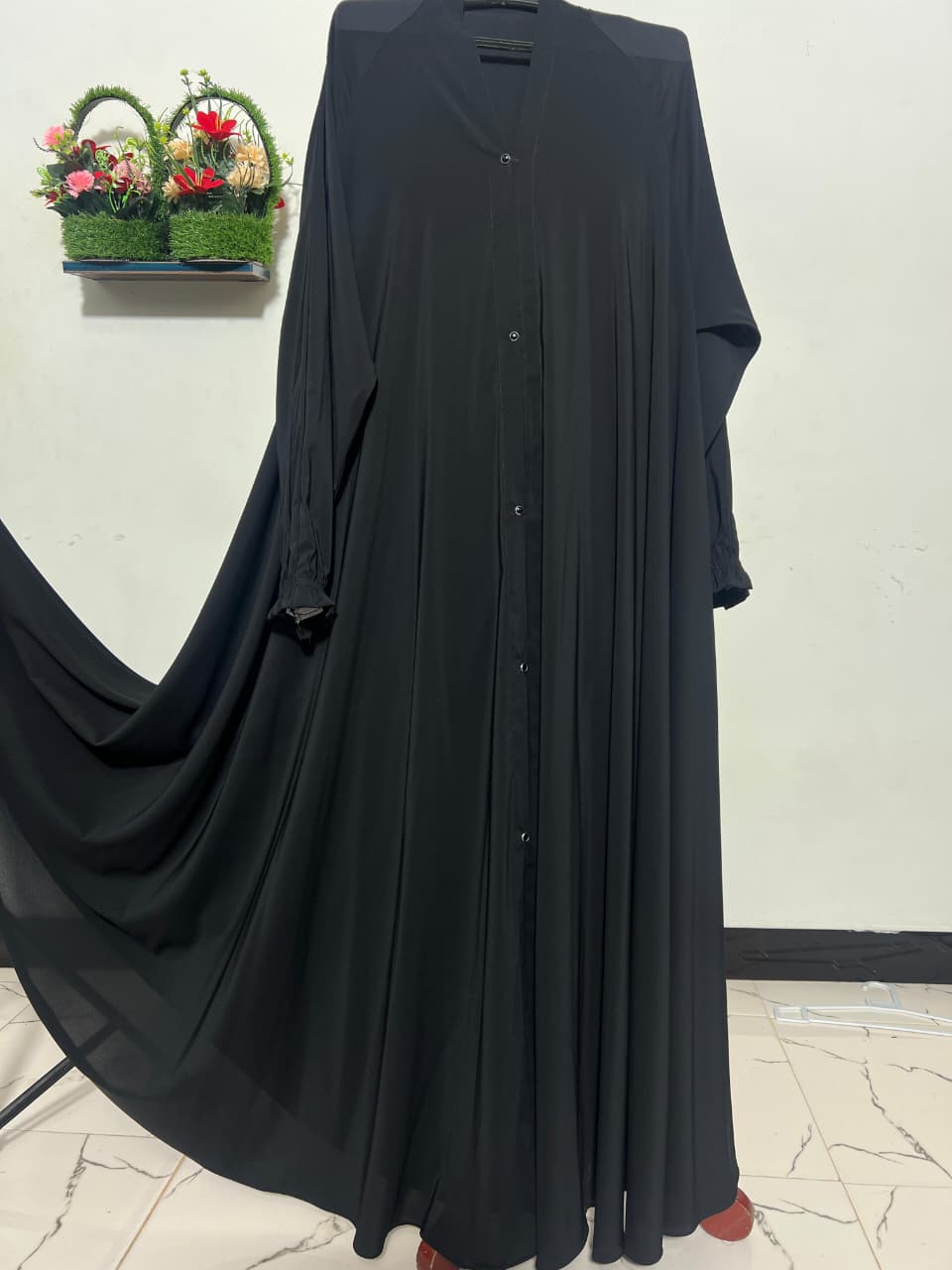 Modest 2-Piece Abaya & Dupatta – Malai Georgette Fabric