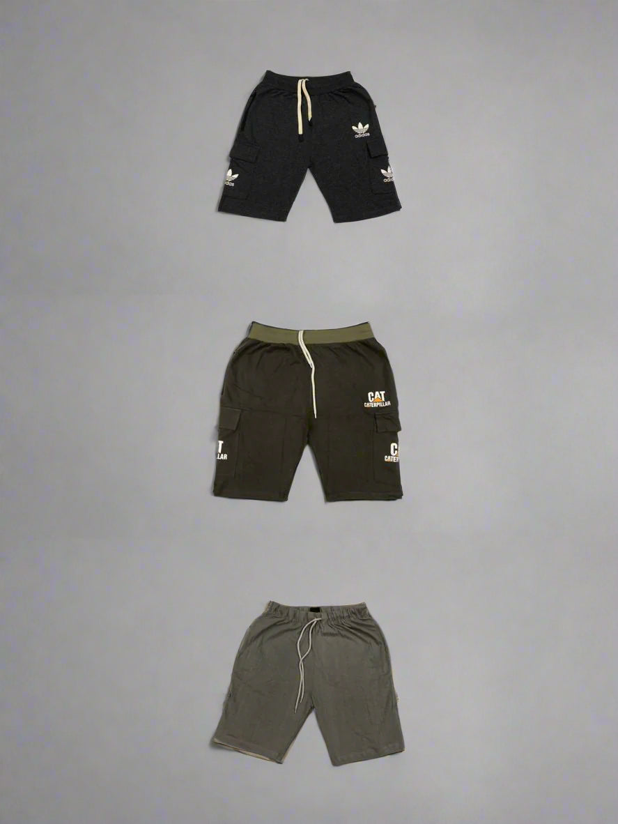 Bundle of 3 Men's Cargo Pocket Shorts with Drawstring