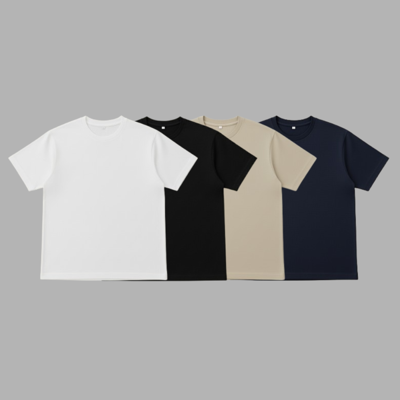 Bundle of 4 Everyday Comfort: Down Shoulder Cotton Tee