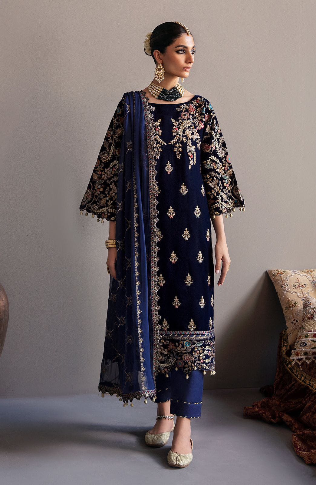 Emaan Adeel Velvet Outfit