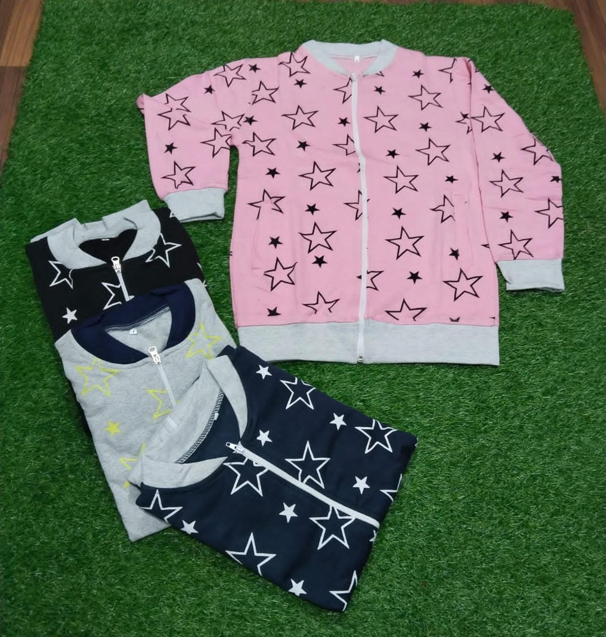 Star Printed Zipper Jacket